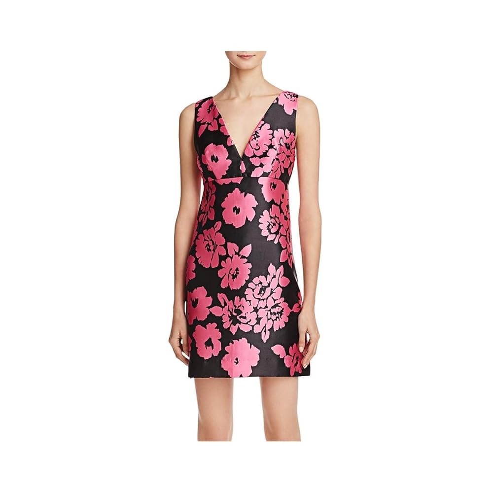 Milly Floral Pink and Black Sleeveless Dress